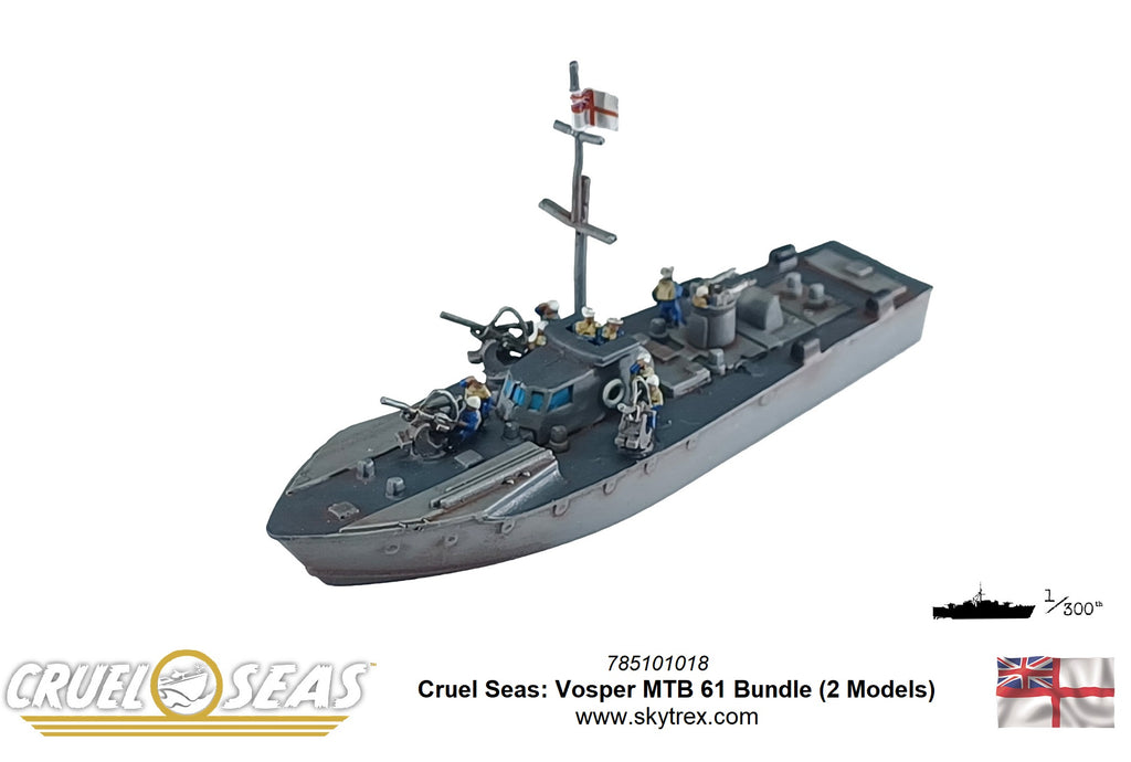 Warlord Cruel Seas British Navy Vosper MTB Flotilla - 1:300 Scale WWII Naval Wargaming Models - View #11