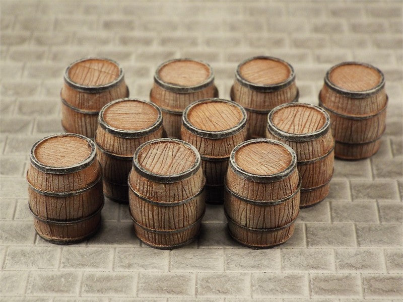 Large Wooden Barrels (resin x10)