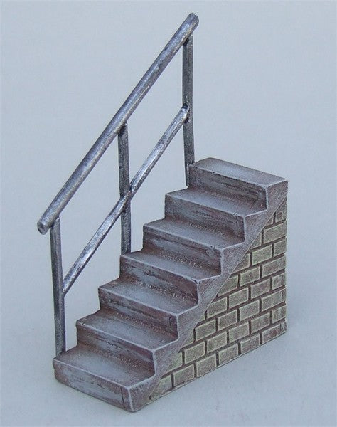 Stone steps with handrail
