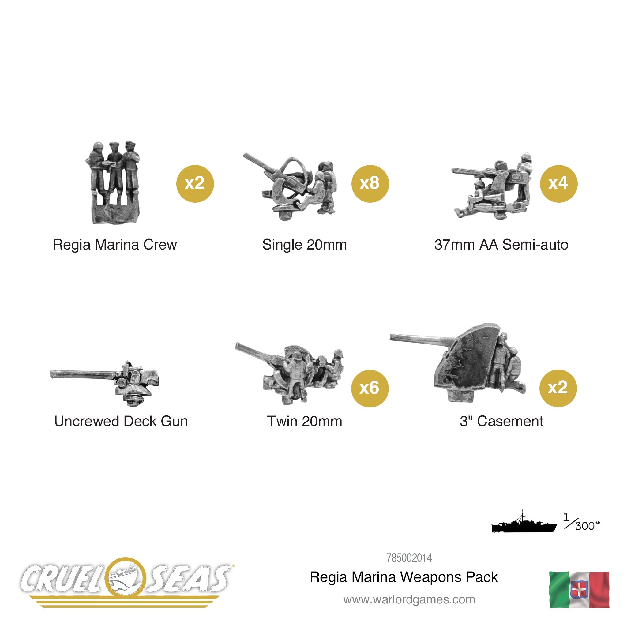 Cruel Seas Regia Marina weapons pack