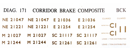Diag. 171 Corridor Brake Composite BCK (2 Pack)