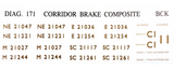 Diag. 171 Corridor Brake Composite BCK (2 Pack)